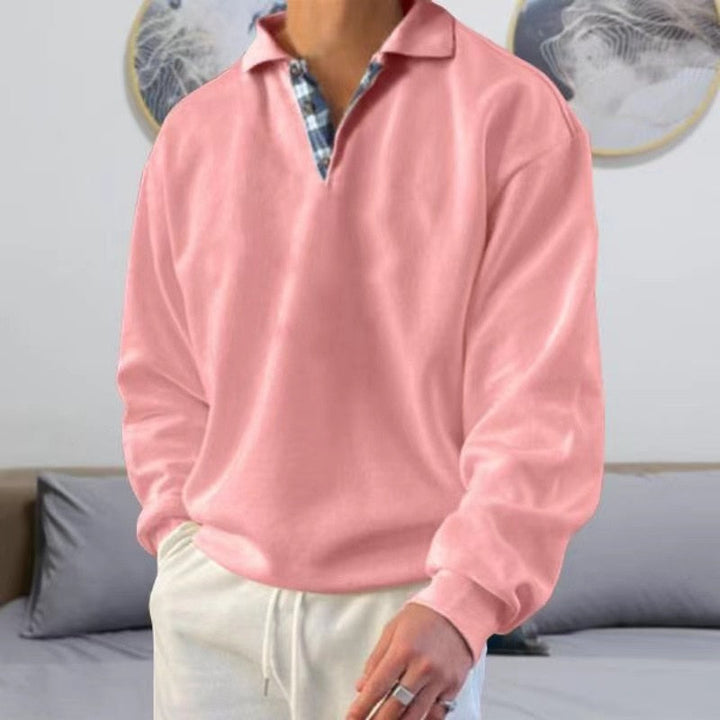 Dominic | Herren Relaxed Fit Sweatshirt mit Polokragen