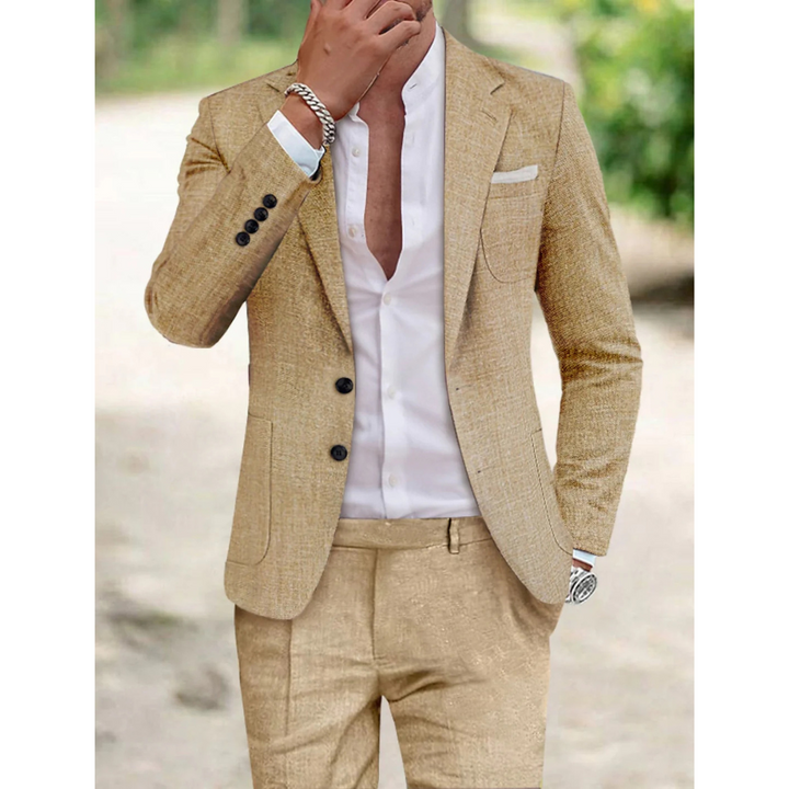 Elias | Herren Slim Fit Formeller Business Anzug