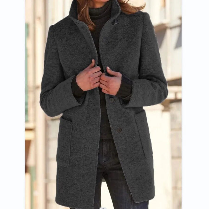 Katharina | Damen Eleganter Einreihiger Wintermantel
