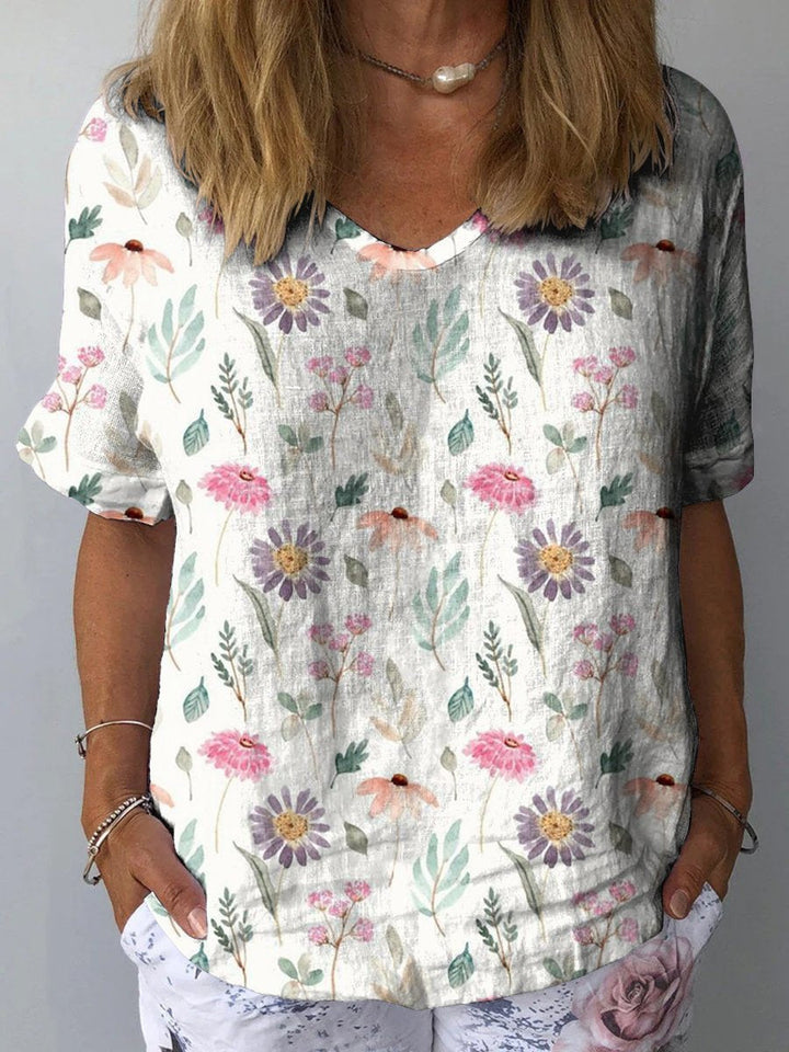 Beatrice | Vintage-Blumen-Freizeithemd für Damen
