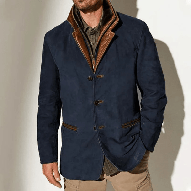 Nils | Herren Winter Lederjacke im Casual-Stil mit Taschen
