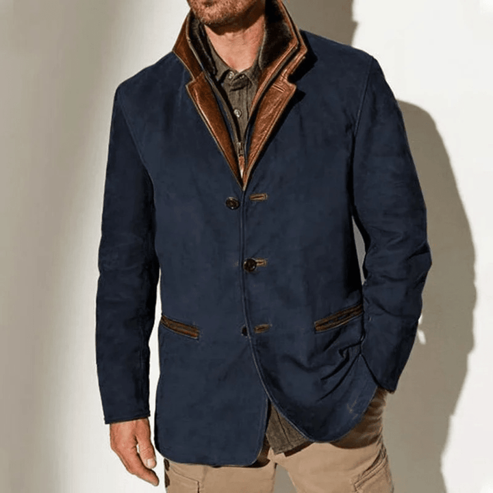 Nils | Herren Winter Lederjacke im Casual-Stil mit Taschen