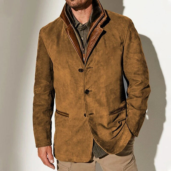 Nils | Herren Winter Lederjacke im Casual-Stil mit Taschen