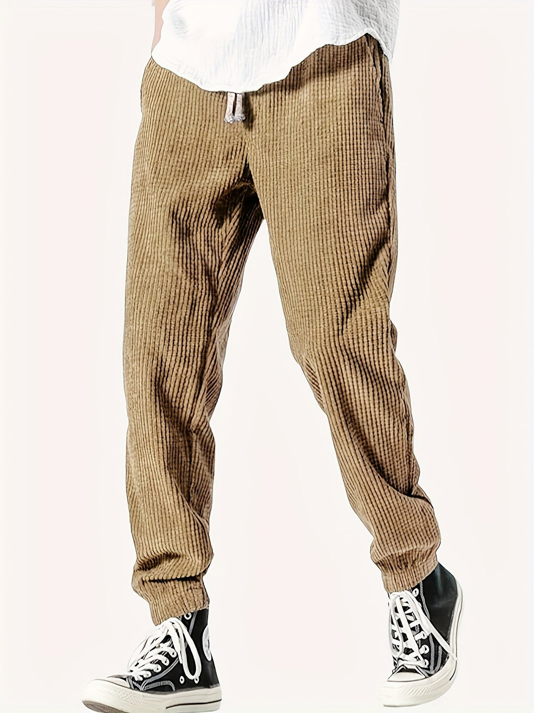 David | Lässige Herrenhose mit Kordelzug und lockerem Schnitt