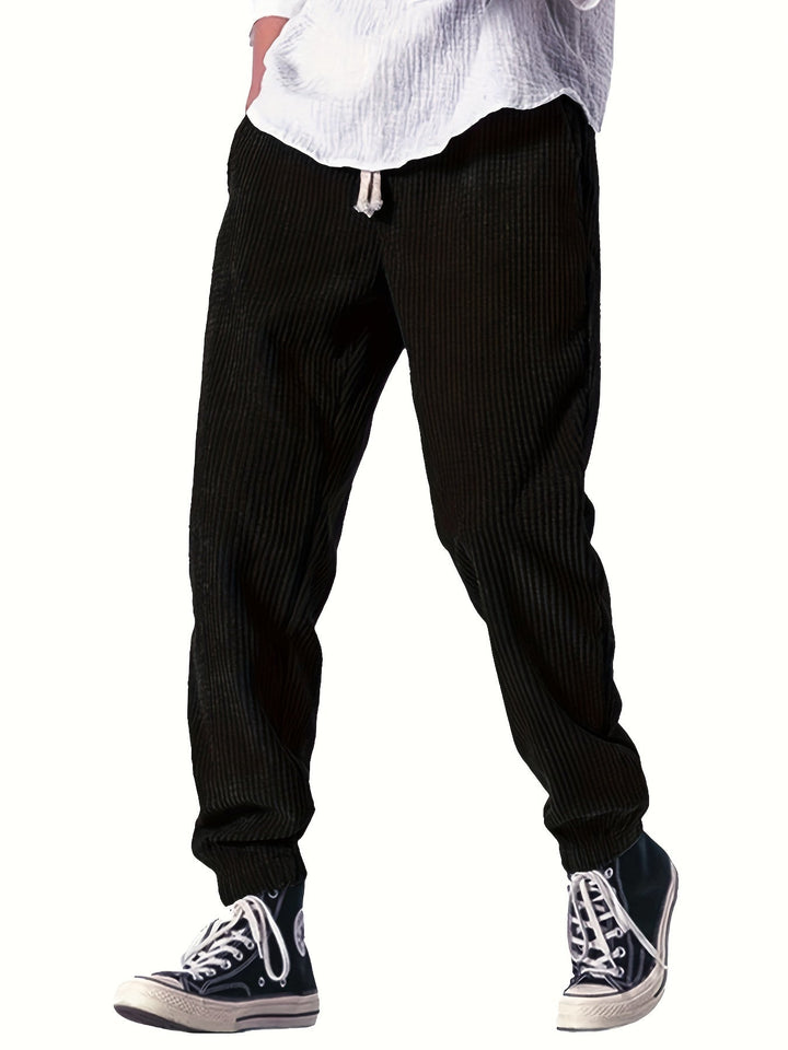David | Lässige Herrenhose mit Kordelzug und lockerem Schnitt