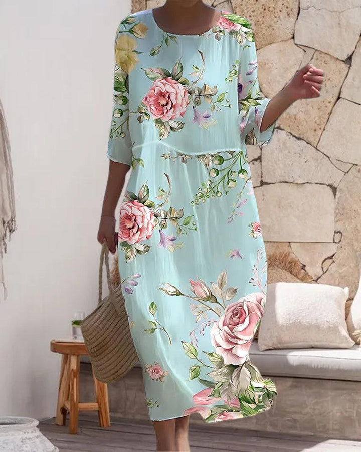 Elfriede | Stylisches Freizeitkleid mit Blumenmuster