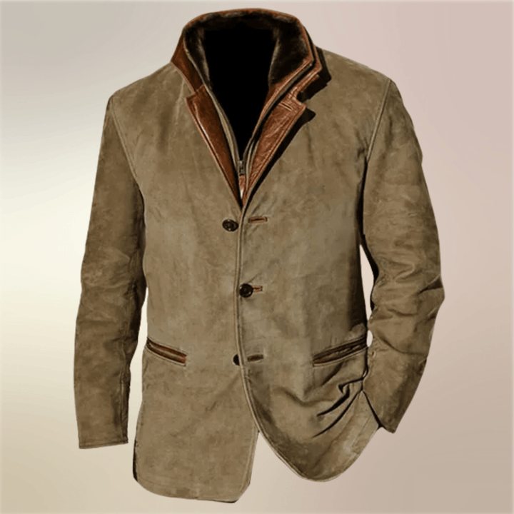 Nils | Herren Winter Lederjacke im Casual-Stil mit Taschen