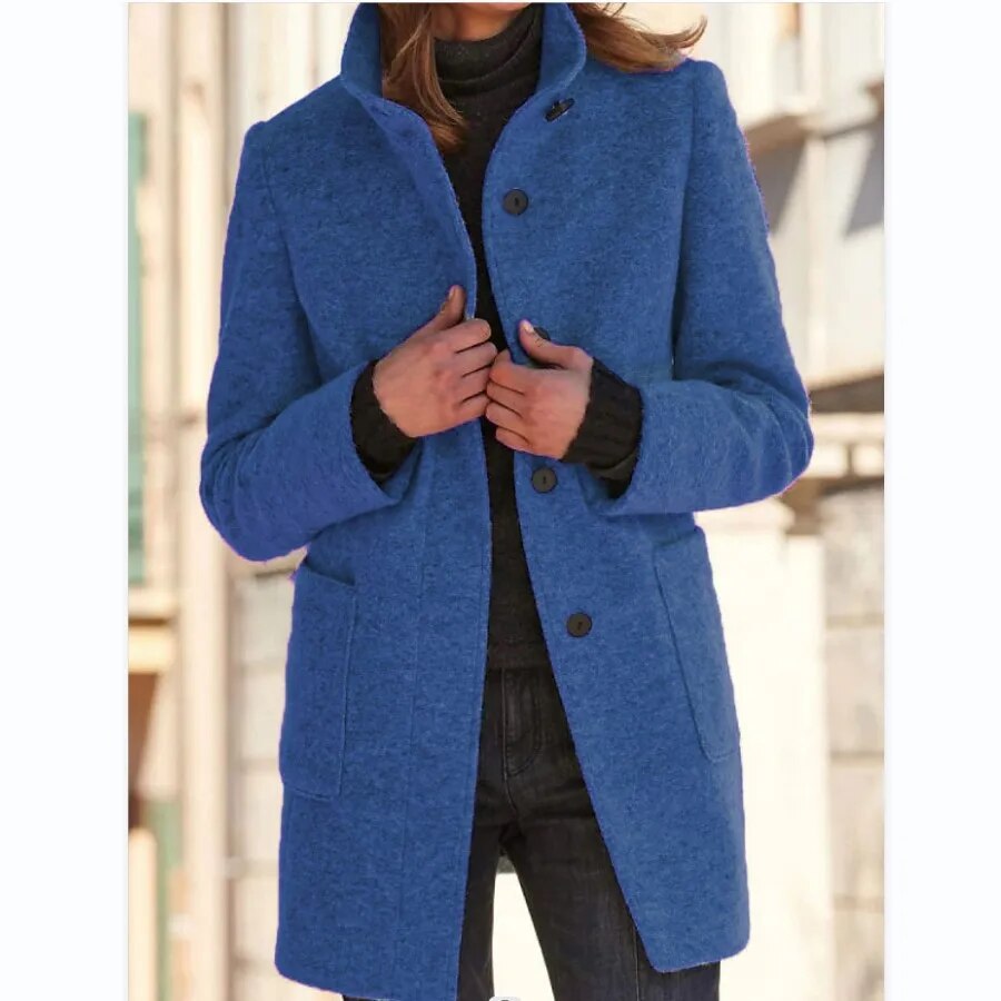 Katharina | Damen Eleganter Einreihiger Wintermantel