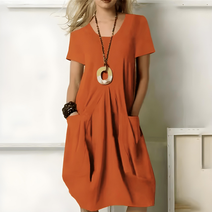Greta | Stilvolles Freizeitkleid mit Taschen