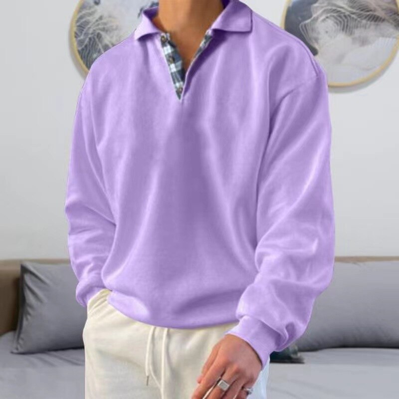 Dominic | Herren Relaxed Fit Sweatshirt mit Polokragen